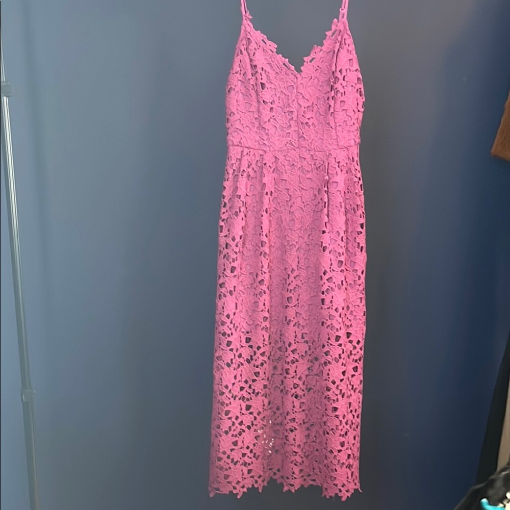 Elegant Pink Lace Dress